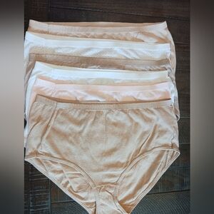 Hanes 6 Pairs of New High Leg Briefs Panties Size XL 8 NWOT